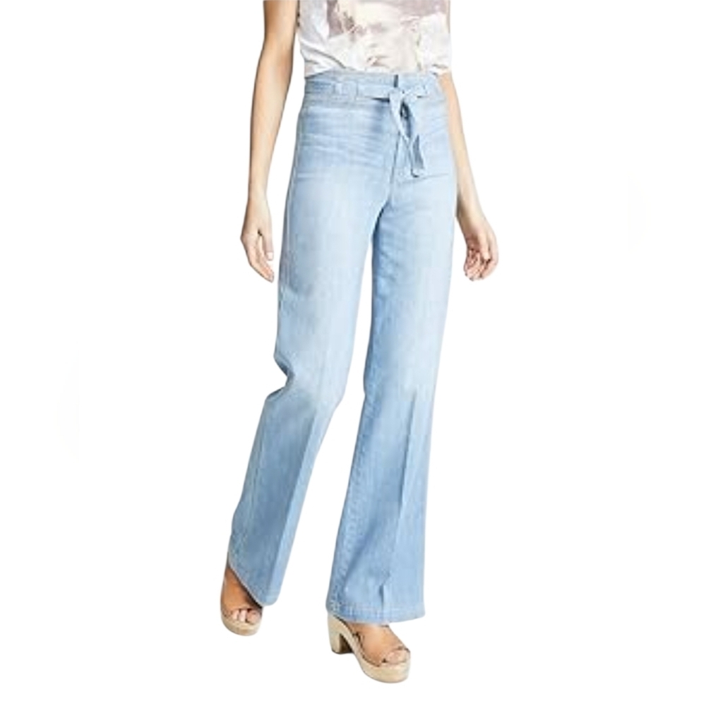 Joes Jeans Colleen High Rise Wide Leg Light Wash Jeans Flare 70s